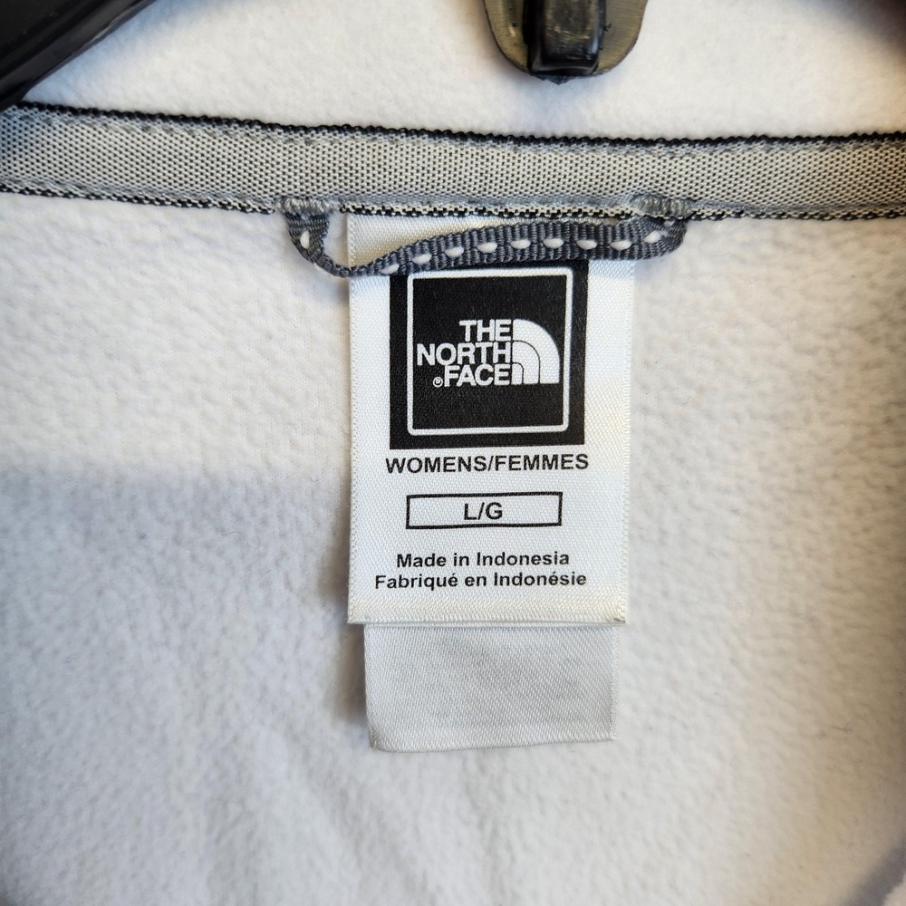 North Face Pullover Womens Large White Fleece Half Zip ALJ0 Lightweight Outdoors - Picture 5 of 10